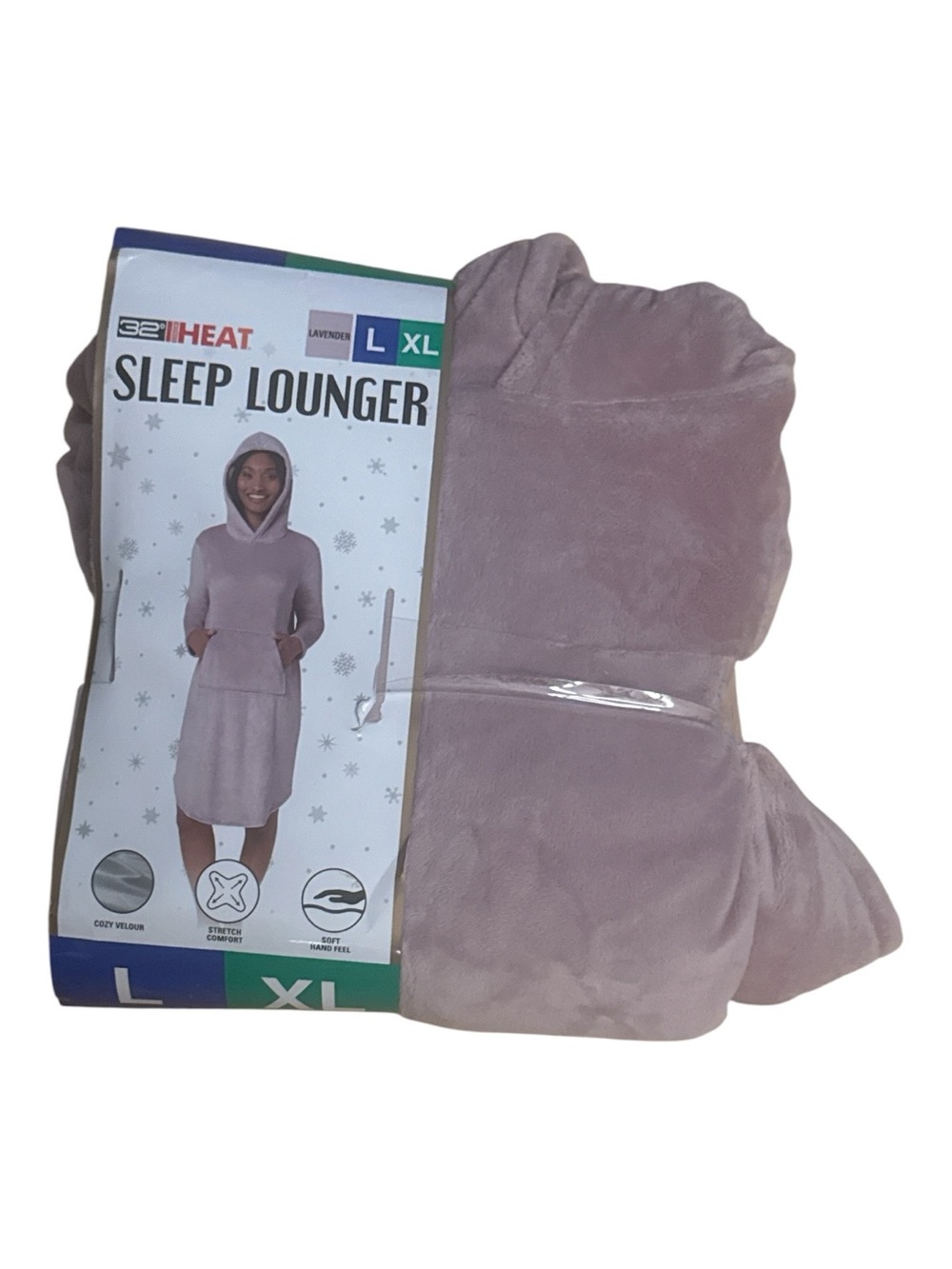Sleep Lounger Fleece Hooded Nightshirt - Lavender NWT COZY, Winter, Christmas